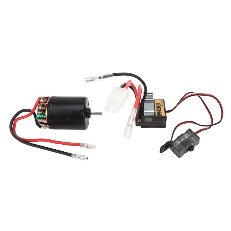 RC Brushed Motor ESC Kit External Carbon Brush Waterproof 540