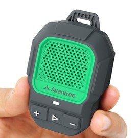 Avantree – Wearable Mini Bluetooth 5.4 Speaker with Mic, Auracast & aptX Adaptive, IP67 Waterproof, 15H Playtime, Clip-On Speakerphone for Music & Calls, Indoor & Outdoor Use, Green (HomeBuddy)
