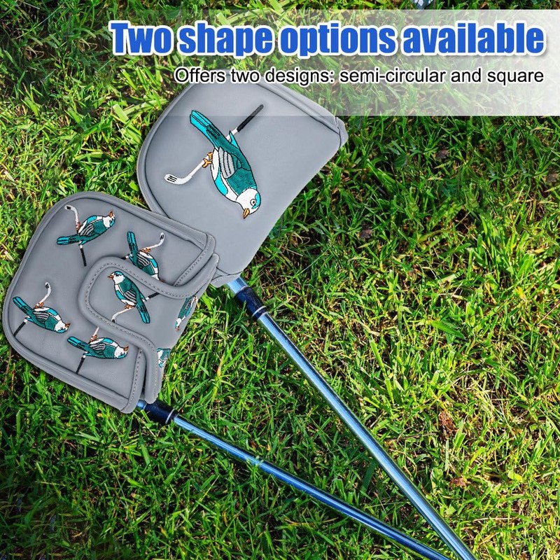 Putter Cover, PU Leather Club Head Protector, Golf Putter Headcover