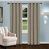 SUPERIOR Linen Blackout 2 Panel Curtains (52X63), Grey