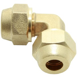 Air Conditioning Split Connection Nipple 90° Set 3/8 Inch with Brass Nuts for Copper Pipe