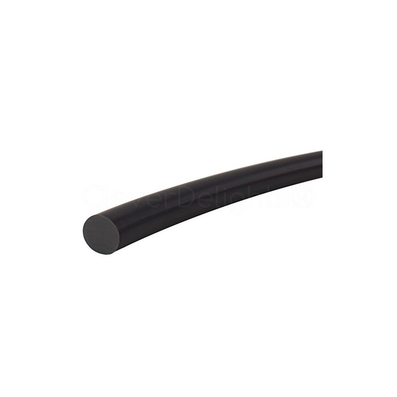 CleverDelights Solid Rubber Cord - 1/4" Diameter - 100 Feet