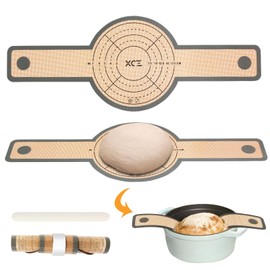 XCZ Silicone Bread Sling for Transferable Dough - 2PCs Reusable Silicone Baking Mat for Sourdough Bread Baking – Heat-Resistant Dutch Oven Liner with Storage Band