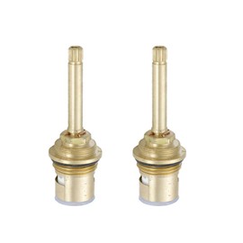2 Pcs Tap Cartridge Valve, 3/4" Brass Stem Disc Cartridge Faucet Repair Replacement Parts for Bathroom Kitchen Sink Tap, Random Color (80MM)