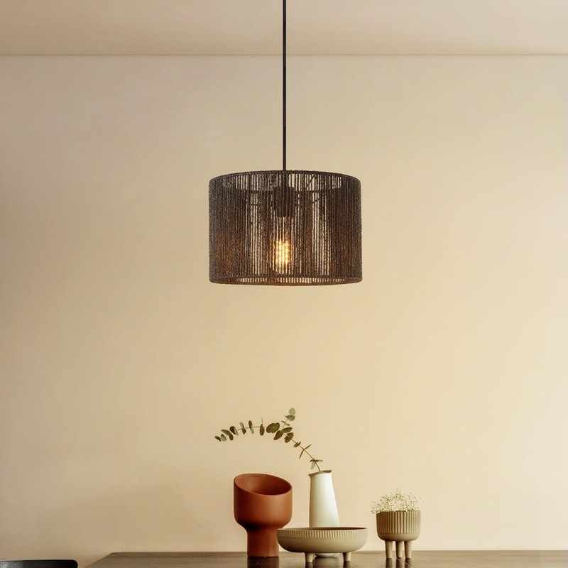 Home Sweet Home Paper Rope Lampshade | Cylinder | 30/30/20