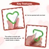 TIXIPEM Heart Shaped Snap Clip [6 Pack] - Durable Keychain