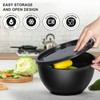 Greentainer Plastic Mixing Bowls with Lids Set for Kitchen, Nesting