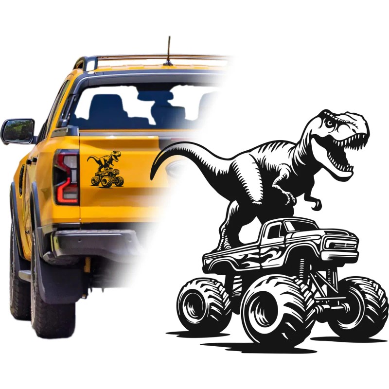 Sticker Calcomanía Puerta Cajuela Jurassic Pick Up