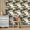 Tropical Coastal Peel and Stick Wallpaper, Palm Tree and Island