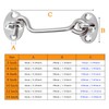 ZiYuya Hook and Eye Latch, Stainless Steel Gate Hook Cabin