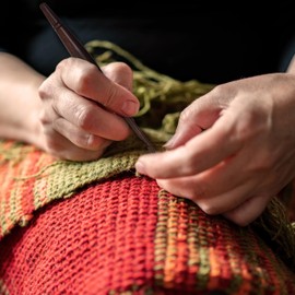 Ommi Ergonomic Handle Crochet Hooks | Handcrafted 6.7’’ Narrapi Wood Crochet Hook | Knitting Needle, Craft Yarn Weave | Best Gift! (Narrapi, 8 mm)