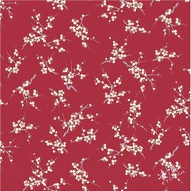 Ryoman - Elegant Furoshiki from Kyoto Made in Japan from 100% Cotton A beautiful and durable cloth wrap for stylish wrapping or transportation. (Red (Plum))