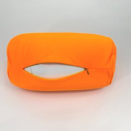 Bookishbunny Microbead Cylinder Bolster Roll Pillow with Removable Zipper Cover (Orange)