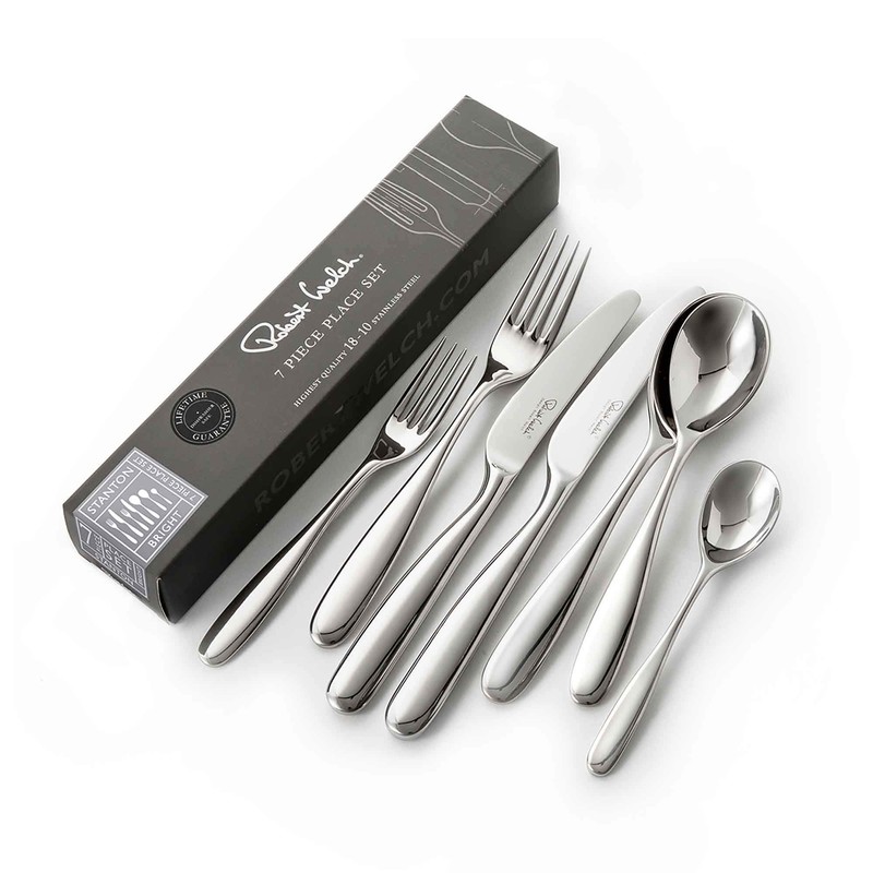 Robert Welch Stanton Bright, 7 Piece Cutlery Place Setting. Made