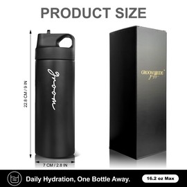 GroomBrideGifts Groom and Bride Water Bottles - Wedding Gifts for Bride and Groom - Gifts for Bridal Shower Engagement Wedding and Married Couples Anniversary