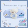 Silicone Pencil Case Cute Cartoon Stationery Plush Doll Animal Storage
