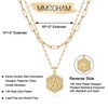 M MOOHAM Gold Necklaces for Women Trendy - Cute Letter