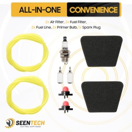 Seentech 530037793 Air Filter Replacement for Poulan Chainsaw Parts – Compatible with 2150, 2055, 2375, 1950, 2050, 2075, 1975 Models, Includes Craftsman 530069216, 530069247 Fuel Line