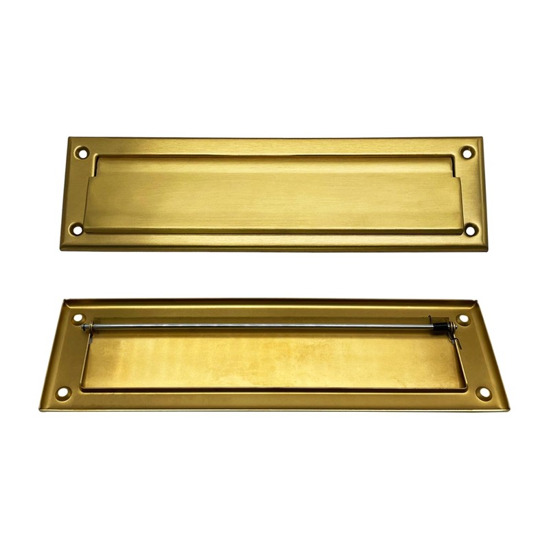 Fudatong 1 Pack 13 inch Solid Brushed Brass Mail Slot