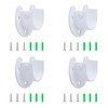 U Shape Shower Rod Holder 4pcs Curtain Rod Bracket Stainless