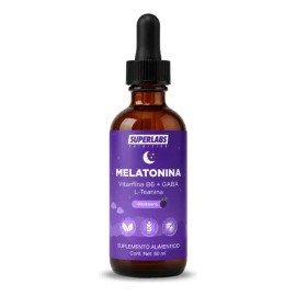 Superlabs Melatonina Líquida 5mg gabal-teaninavitaminab6                                                                                              