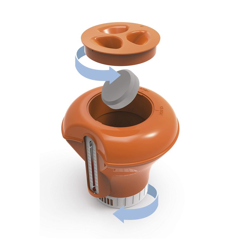 Chemicals with Thermometer Diameter 18 cm Pool Chlorine Dosage Float,