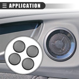 Motoforti Car Audio Speaker Cover, Mesh Subwoofer Grill Horn Guard Protector, 6 Inch, Plastic, Black, 4pcs