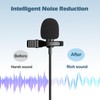 QQM USB Lavalier Microphone, Plug & Play Clip-On Lapel Mic