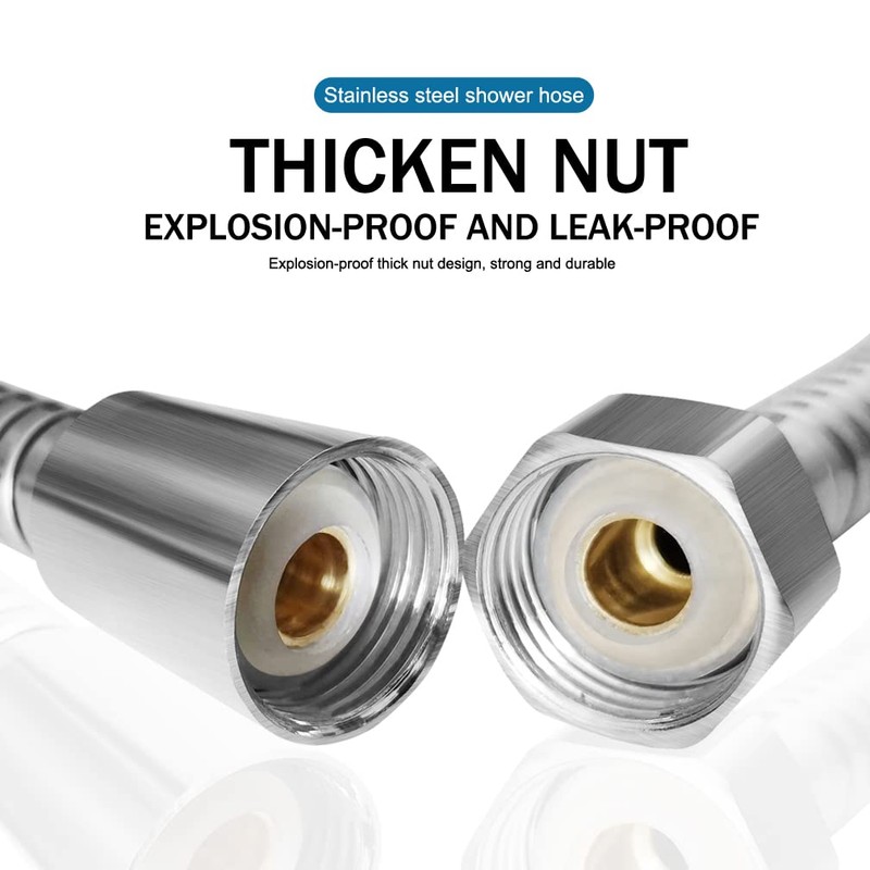 1-Meter Hi Flow Anti-Kink Protection Double Lock Flexible Stainless Steel