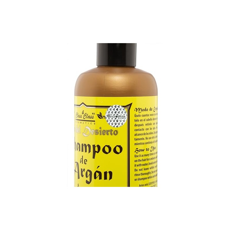 Champú de aceite de argán, control de encrespamiento y protección
