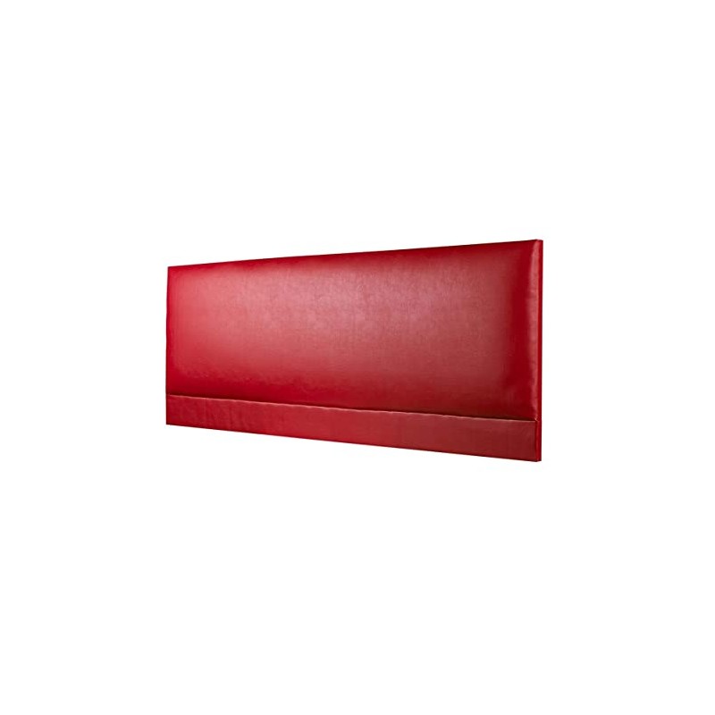CROWNBEDSUK ROMA FAUX LEATHER HEADBOARD 2ft6,3ft,4ft,4ft6,5ft,6ft (2FT6 SMALL SINGLE, Red)