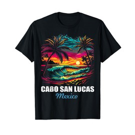Retro Cabo San Lucas Mexico Sunset Vintage Vacation Souvenir T-Shirt