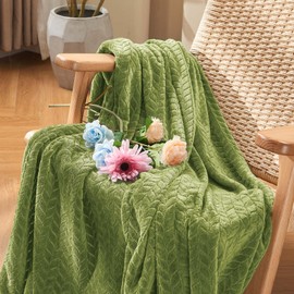 inhand Sage Green Fleece Throw Blanket for Couch, Super Soft Flannel Blanket, Lightweight Fuzzy Blankets Sofa Bed Office, Washable Cozy Plush Fleece Blankets&Throw for All Season(50x60 Inches)