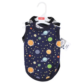 Luvable Friends 2 Pack Space Plaid Cotton Dog Cat T Shirts Small