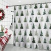 Baccessor Christmas Winter Shower Curtain Xmas Farmhouse Woodland Pine Tree