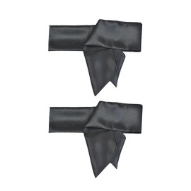 YANTAISIYU 2 diademas de satén para la cabeza, bufanda de satén para pelucas, bufanda para encaje frontal, diadema de satén para yoga, maquillaje, cara, deporte (negro)