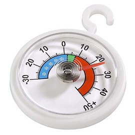 Xavax 1-Piece Refrigerator/Freezer Round Thermometer - White,15.6 x 9.2 x 0.6 cm