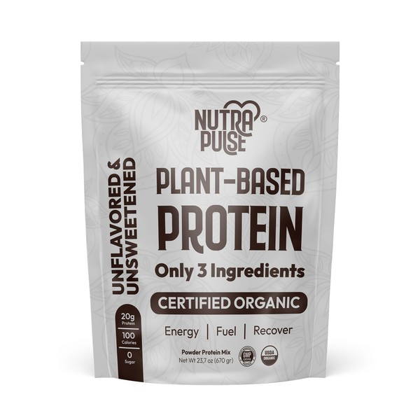 NUTRAPULSE Organic Vegan Protein Powder (Unflavored)