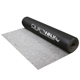 QuietWalk LV Luxury Vinyl, Laminate, or Wood Underlayment (Float, Glue, or Nail) w/Vapor Barrier- Sound Reduction, Compression Resistant, Moisture Protection 3'x16'7" Roll (Covers 50 sf) QW50LV