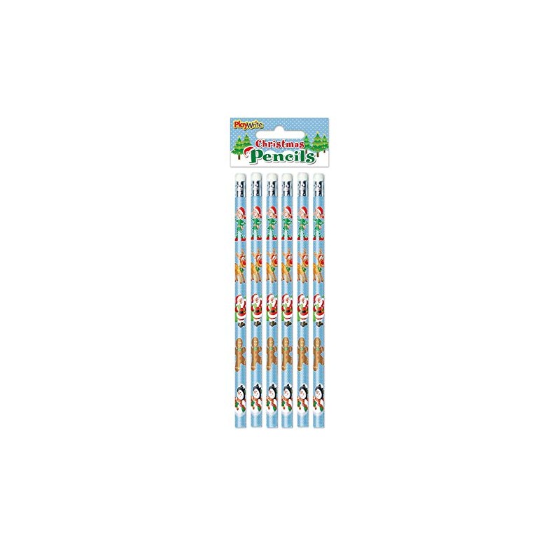 24 x Christmas Pencils with eraser tips