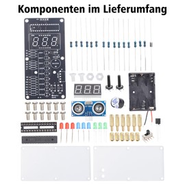 Ultraschall Entfernungsmesser Löt Bausatz, ElektoLoter HC-SR04 Distanzsensor DIY Elektronik Bausatz mit LED Anzeigen, STEM Löten Lernen für Heim und Schulbildung sowie den täglichen Gebrauch