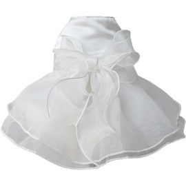 Dog Dress for Dog,Pet Cats Rabbit Bowknot Tutu Fancy Adorable Striped Mesh Dress Princess Petti Vest Doggie Dresses for Small Medium Dogs Pomeranian Chihuahua Skirt Pet Puppy Puppies Clothes Blue S