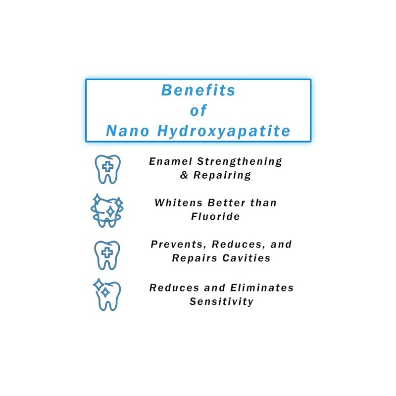 100% Pure Nano Hydroxyapatite Tooth Powder – Enamel Remineralization Support,