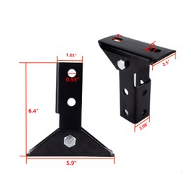 PHLKJL 2 Pack 8 Hole Wing 180 Degree Turn Joint Connector Bracket, Solar Panel Bracket, Base. for 3-Way Channel Cross Section, 0.2" Thick, Fits 1/2" Bolt in1-5/8" Post Channel