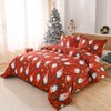 Luowei Winter Bed Linen 135 x 200 cm Fluffy Red