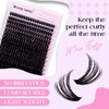 Eyelash Extensions, D Curl, Natural Eyelash Clusters, Lashes, 50D-10-18 mm,