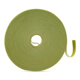 KINGLAKE Garden Ties Plant Tape Ties Nylon Plant Tape Strap 65.6 Feet Plant Support Tape Reusable Garden Tape 1/2'' Army Green Plant Tape For Climbing Plants,Tomato,Vines,Cables,Flowers,Indoor Outdoor