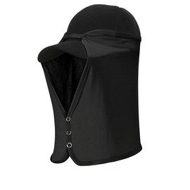 Sun Face Neck Drape Protection UV Sun Shield Sun Visor Cooling Protection (AU, Alpha, One Size, Black)