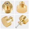 TRIXES 4PK Matte Gold Drawer Knobs - Decorative Cabinet Drawers