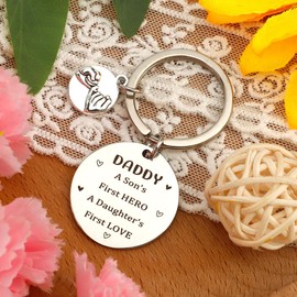 fiszdovb Dad Birthday Gifts for Daddy from Daughter,Best Daddy Birthday Gifts Father Papa Fathers Day Christmas Xmas Presents for Dad from Son Valentines Dads Day Presents for Dads Gift Ideas Keyring